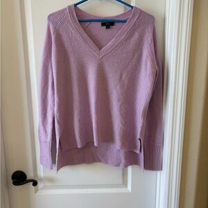 J.Crew Lilac Alpaca Merino Wool V-Neck Sweater – XS